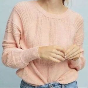 Anthropologie- Meadow Rue Pink Pullover Sweater